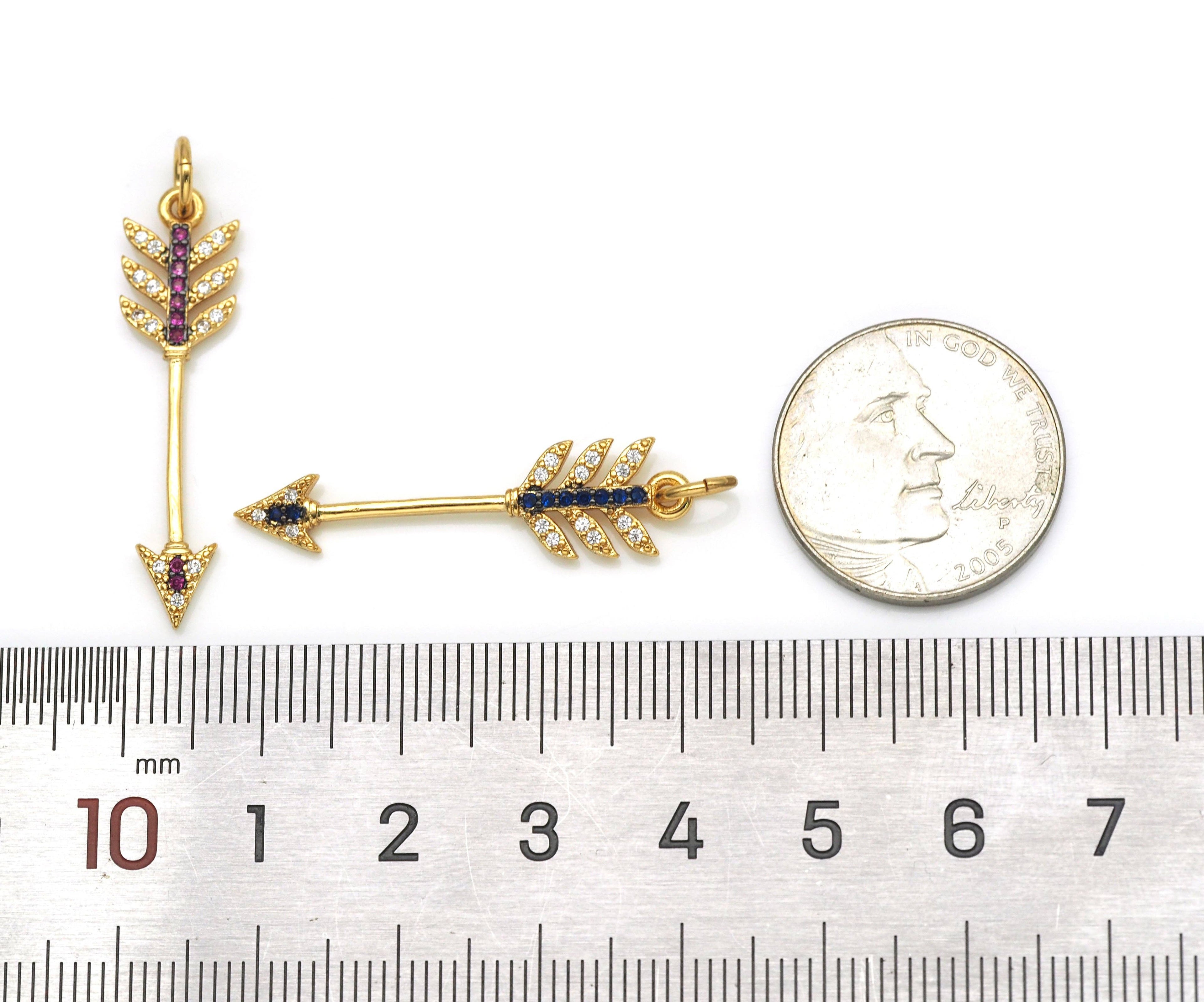 CZ Arrow Charm, Sku#LX15