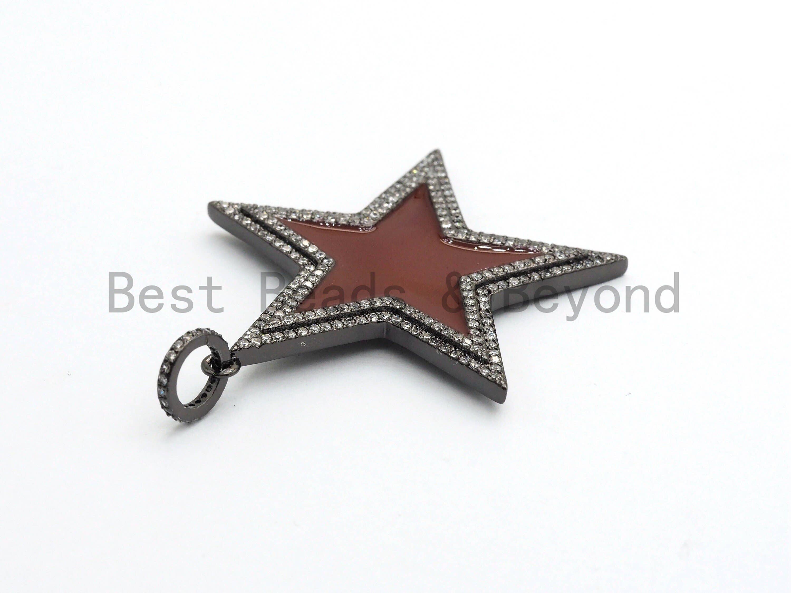 Large Enamel Colorful Star Shape Pendant, sku#F622