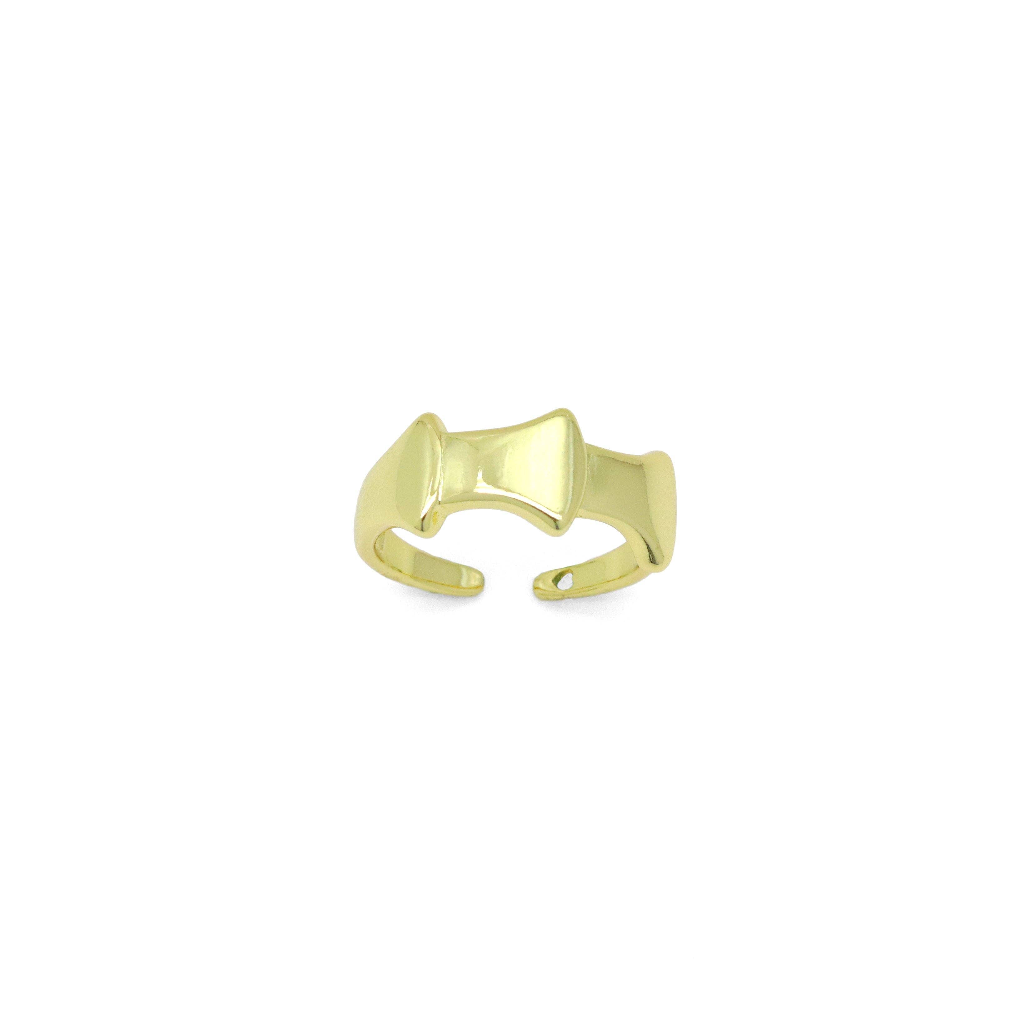 Plain Gold Scale Adjustable Ring, Sku#LD660
