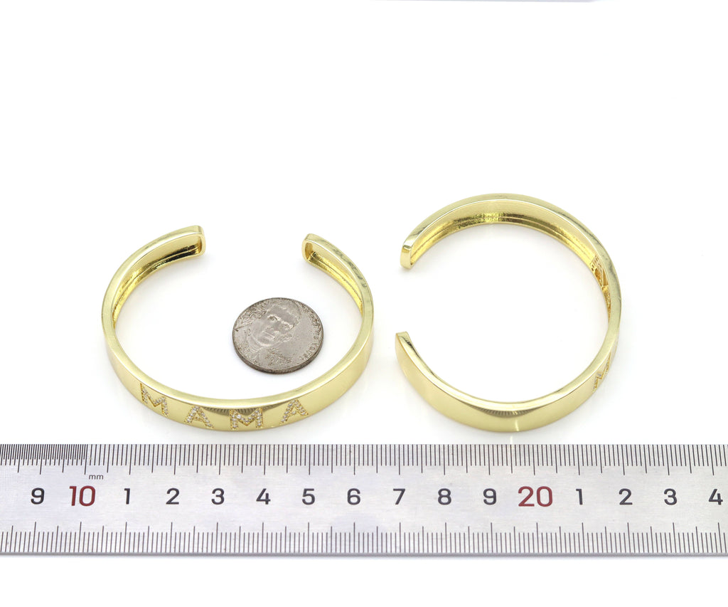 MAMA Word Open Cuff Bracelet,X287