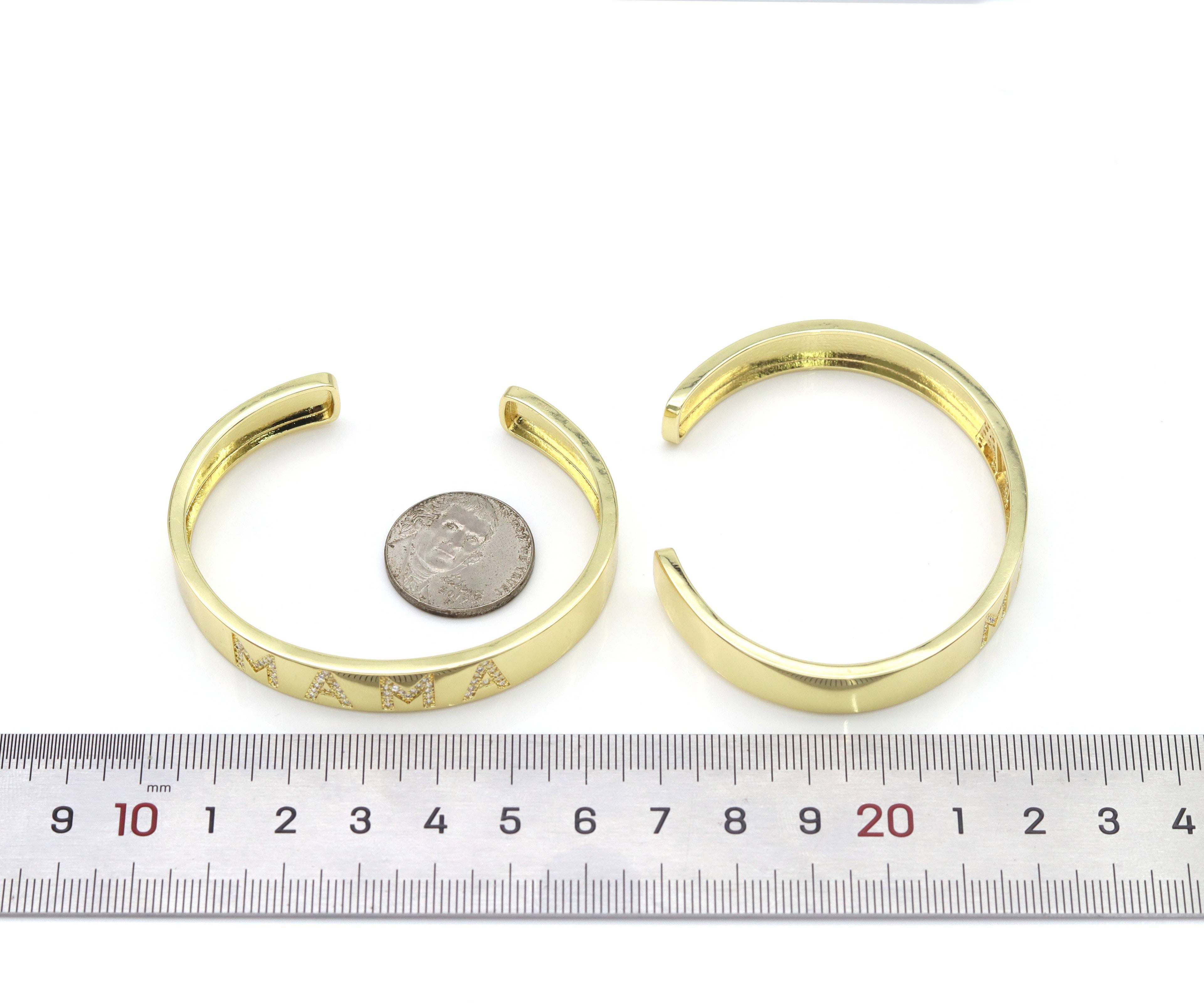 MAMA Word Open Cuff Bracelet,X287