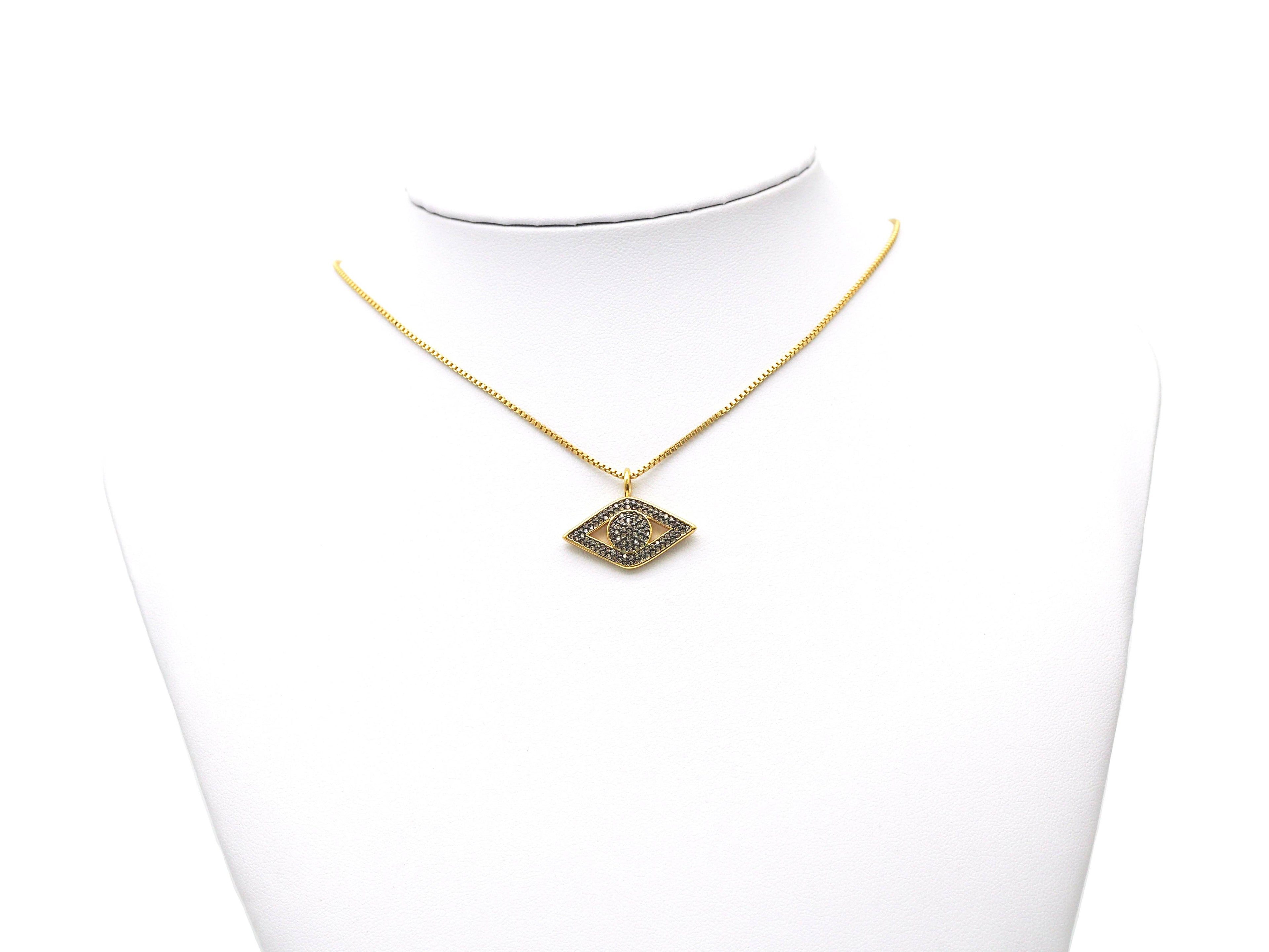 CZ Evil Eye Charm, Sku#LK583