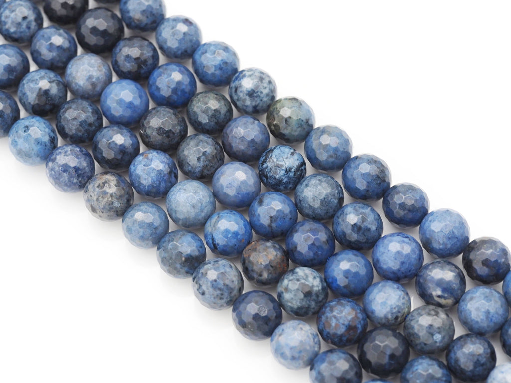 Genuine Quality Dumortierite Round Faceted Beads, 6mm/8mm/10mm, Sku#U1447