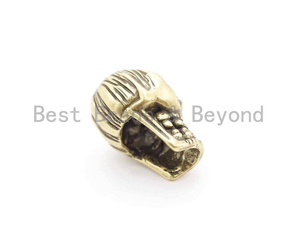 Antique Star On Skull Bead, For 550 Paracord Survival Bracelet, Men's Bracelet Beads, Paracord KeyChain Beads, 15x20x13mm, 1pc, sku#Y128