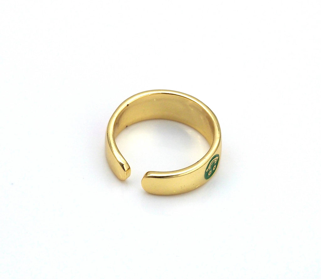 Enamel Smiley Face Band Ring,LD152