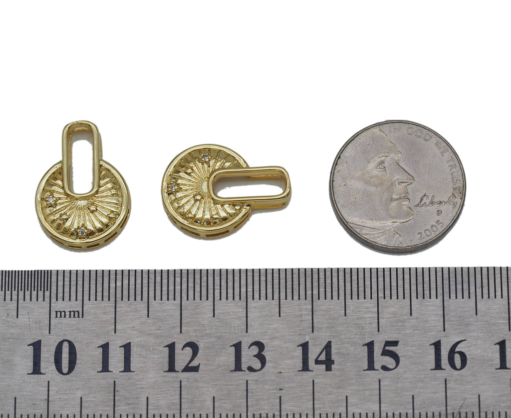 CZ Round Lock with Star Charm, Sku#LK635