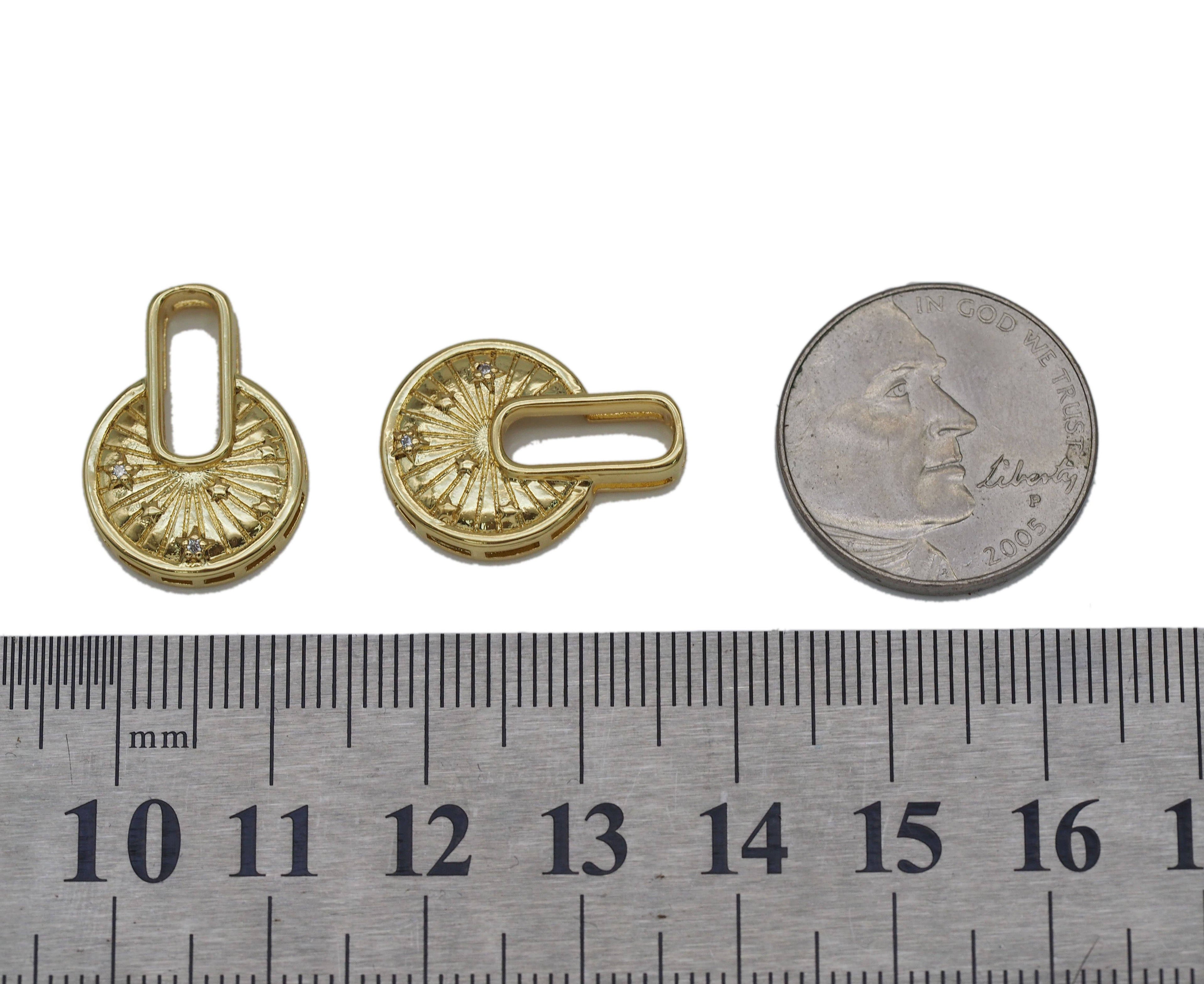 CZ Round Lock with Star Charm, Sku#LK635