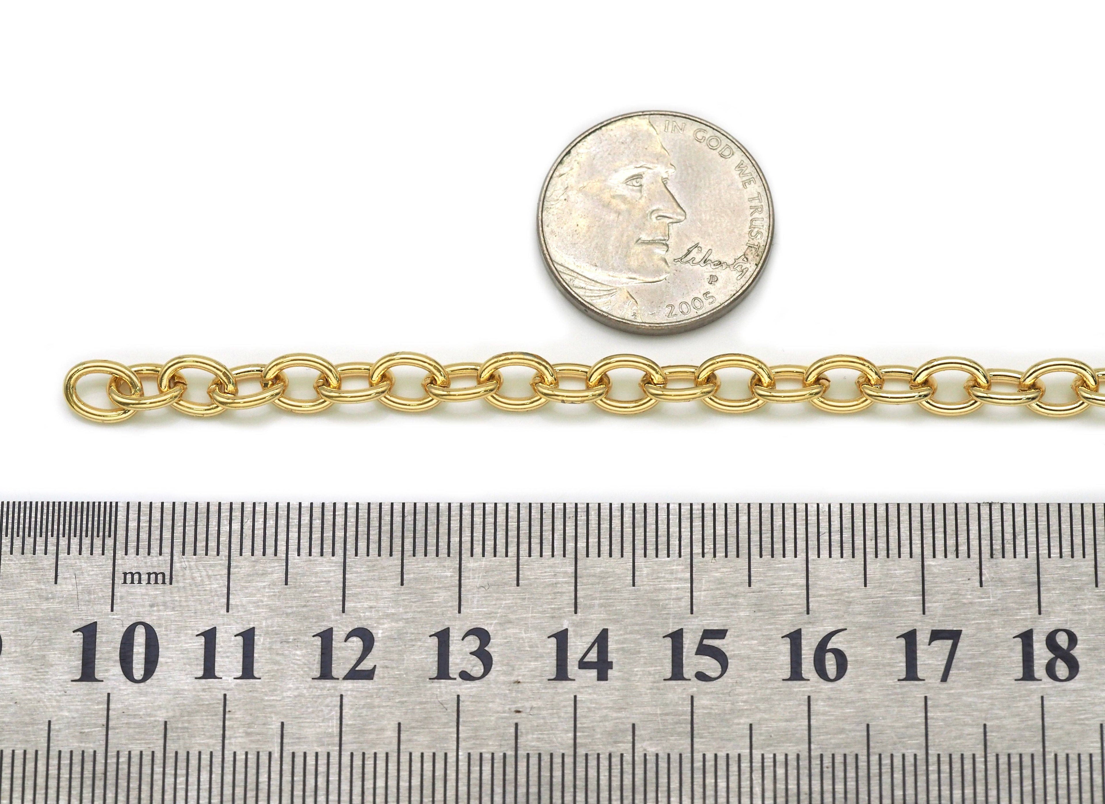 18K Gold Filled Oval Link chain, sku#LS05
