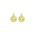 Gold Hollow Out Round Ball Shape Charm Pendant, Sku#LK1110