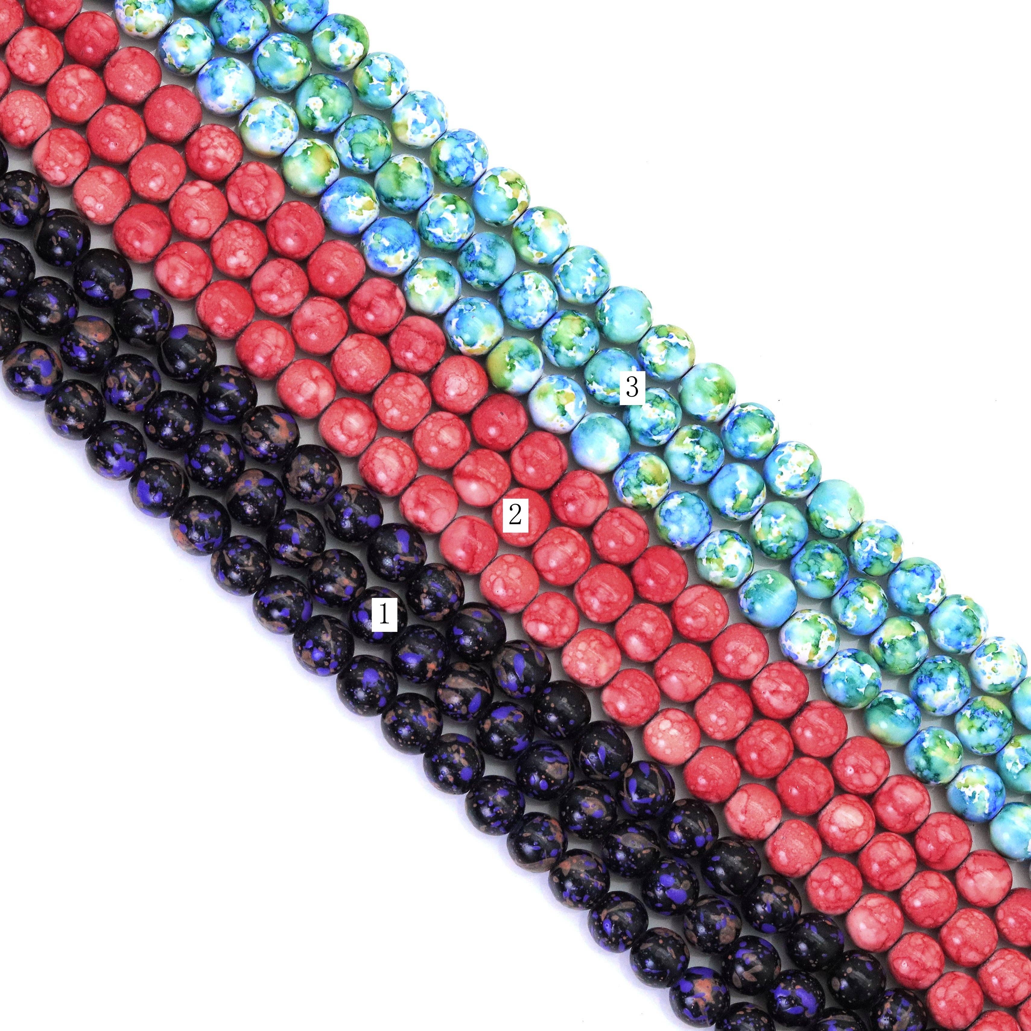 Colorful Hematite Round Smooth Beads, Sku#S164C