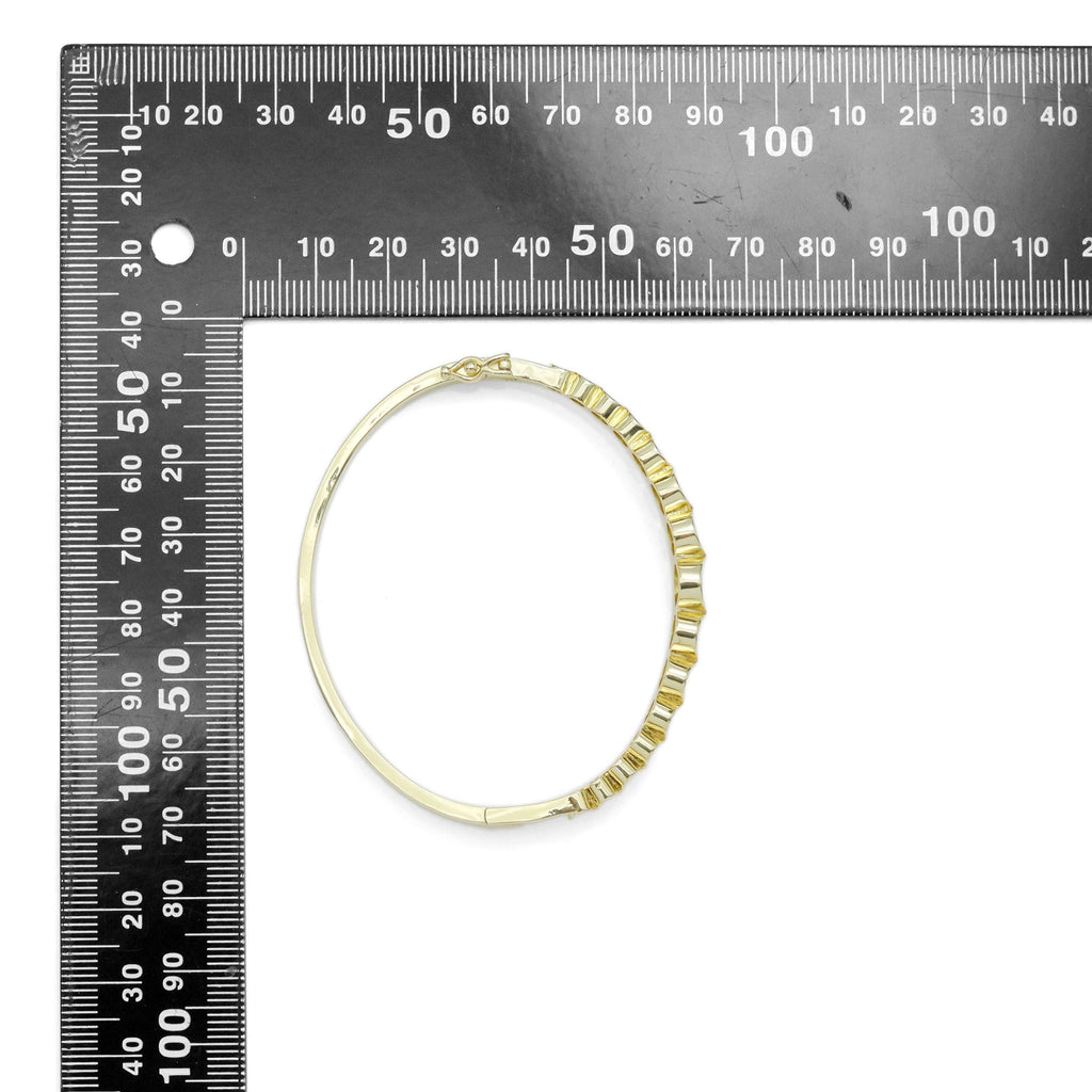 Gold Oval Cave in Link  Bracelet, Sku#LX618