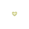 Gold Puffy Heart Shape Charm Pendant Spacer Beads, Sku#LK1047