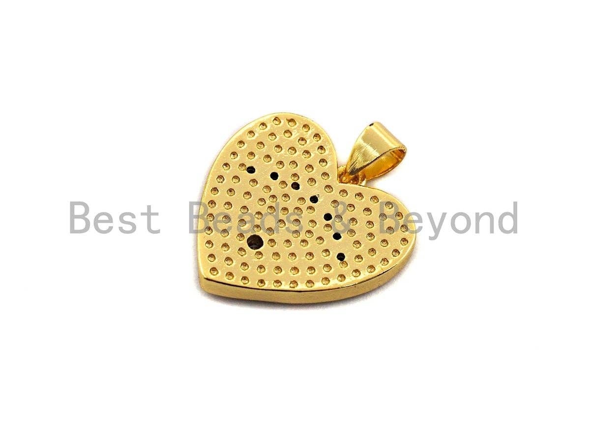 Enamel White/Red/Black Evil eye on Heart pendant, Enamel heart charm, Protection Evil eye charm, 19mm, sku#Z639