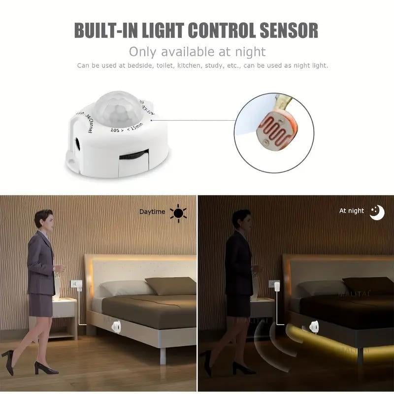 PIR Motion Sensor LED Strip Light, DC5V USB Powered Automatic Switch Light, Decorative LED Light for Stair Wardrobe Closet Kitchen Bedroom Hallway #TOP PICKS
