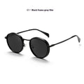 Round Frame Retro Sun Glasses Reflective Lenses