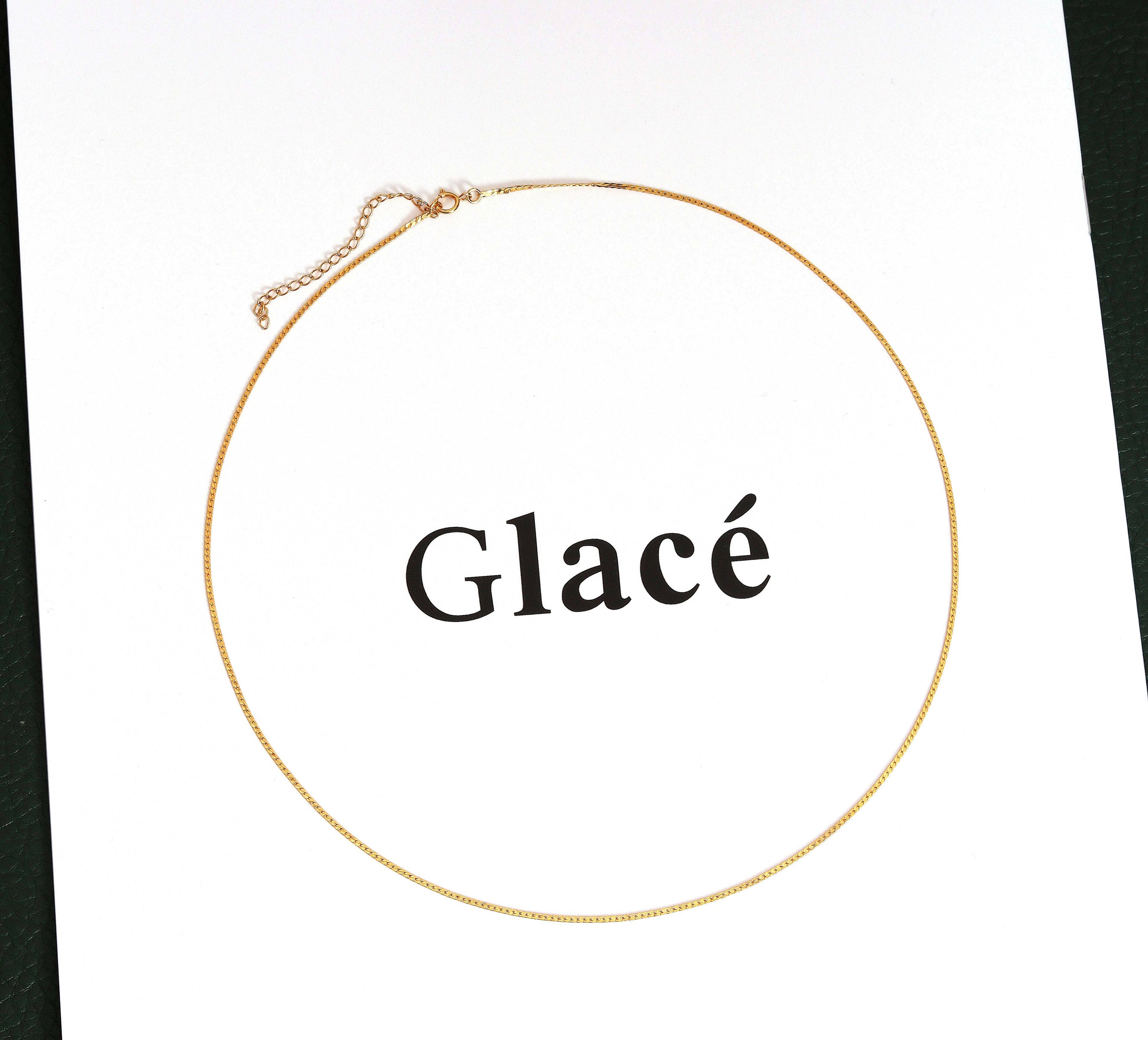 Gold Dainty Thin Serpentine Chain Necklace, sku#ZX68