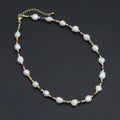 Freshwater Pearl with Colorful Beads Necklace , Sku#L735