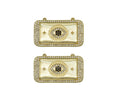 CZ Evil Eye Rectangle Connector Charm, Sku#L654