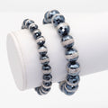 Mystic One Line Tibetan Agate Stretchy Bracelet, Sku#EF429