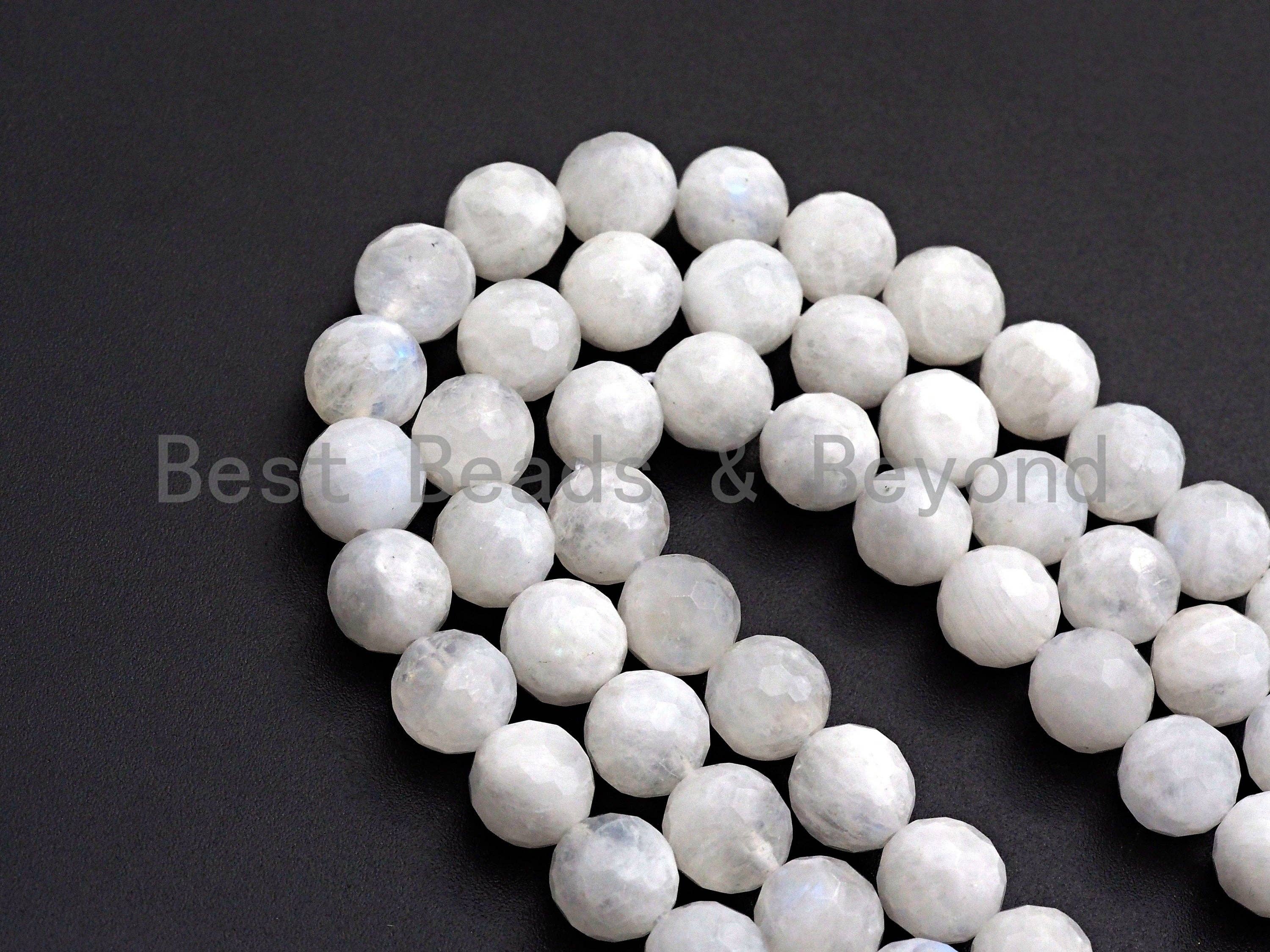 High Quality Natural Blue Moonstone faceted, Round Faceted 6mm/8mm/10mm/12mm Moonstone Beads, 15.5 Full Strand, sku# U818