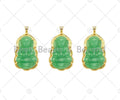 Green Jade Guan Yin Pendant, Sku#U1097