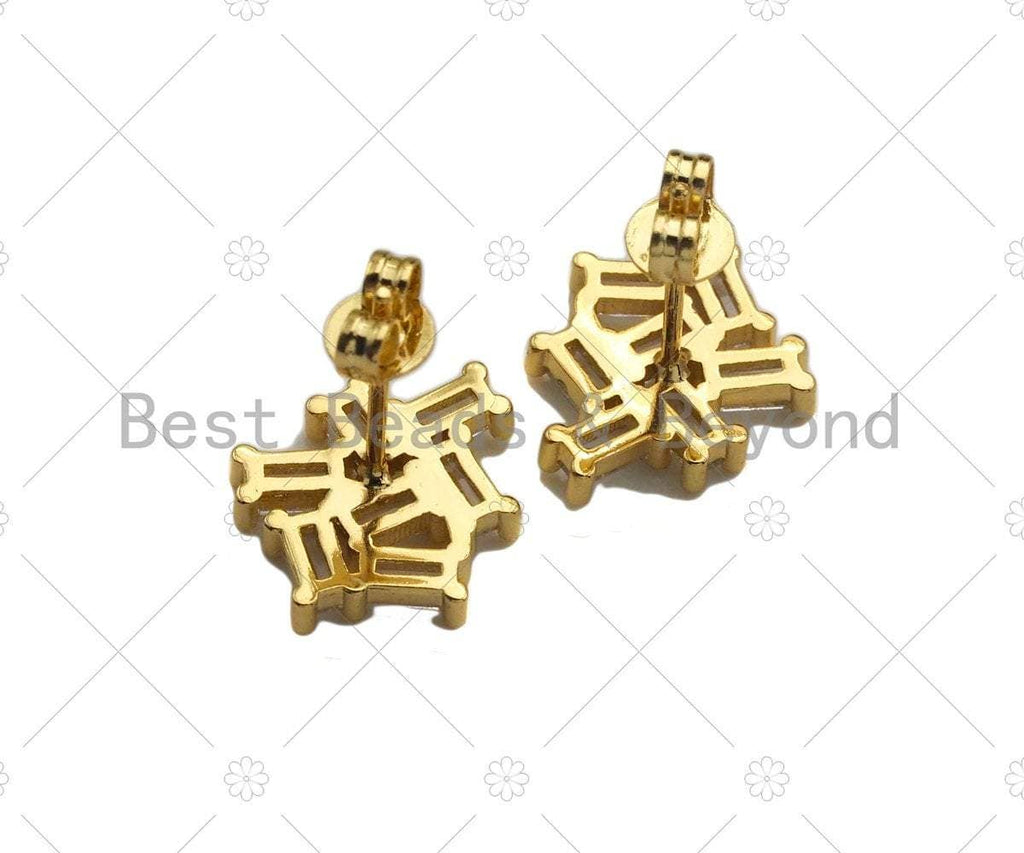 Baguette CZ Cluster Earrrings,sku#ML08