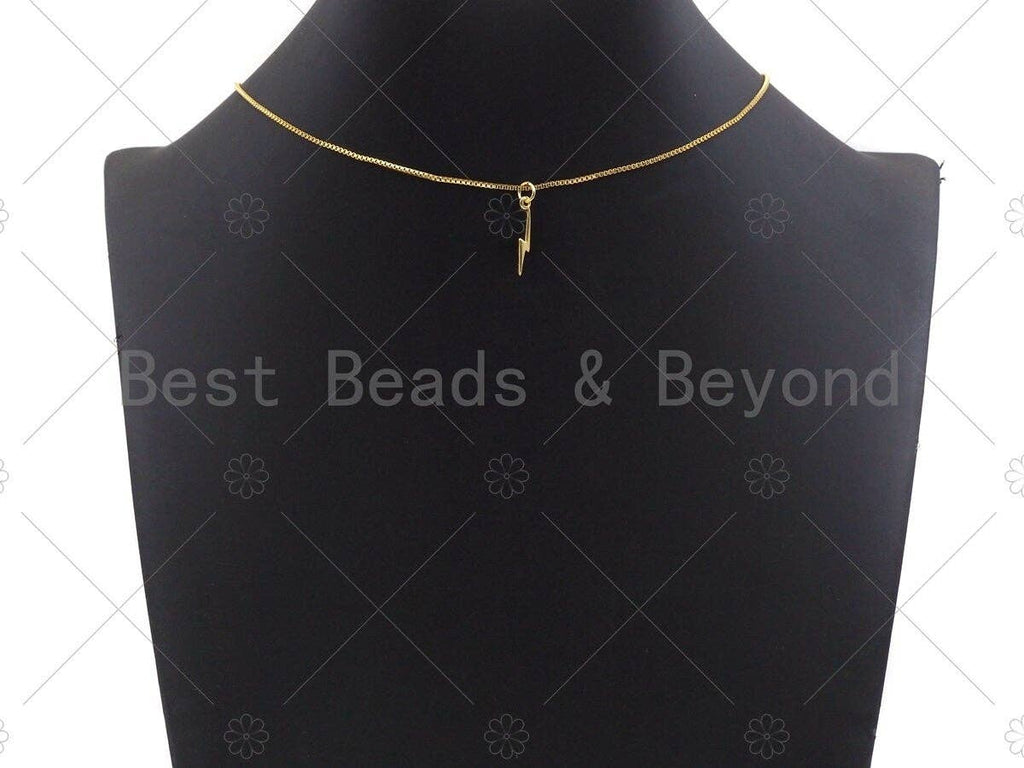 Gold/Sliver/Rose Gold/Gunmetal Lightning Charms, Dainty Lightning Charms, Lightning Charm, Necklace Charms, 3x18mm, Sku#Z1179