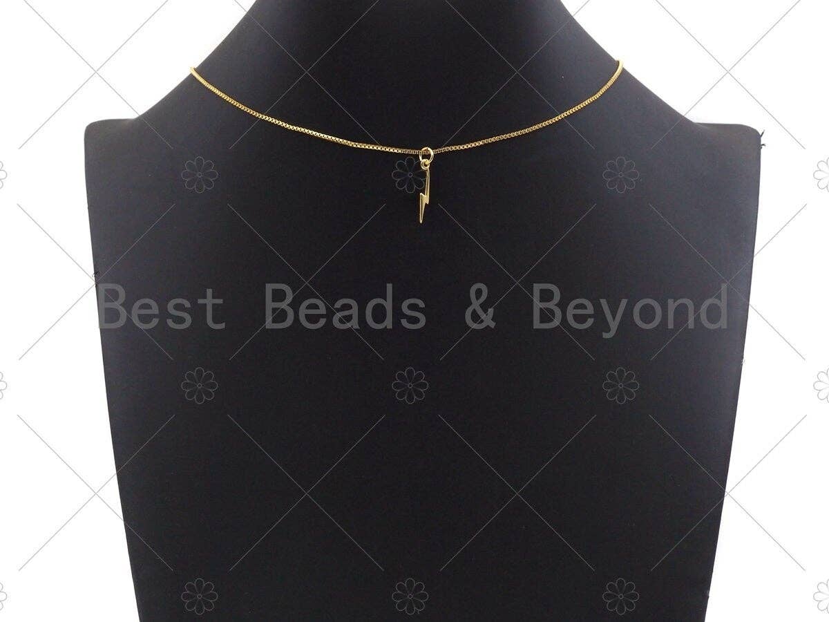 Gold/Sliver/Rose Gold/Gunmetal Lightning Charms, Dainty Lightning Charms, Lightning Charm, Necklace Charms, 3x18mm, Sku#Z1179
