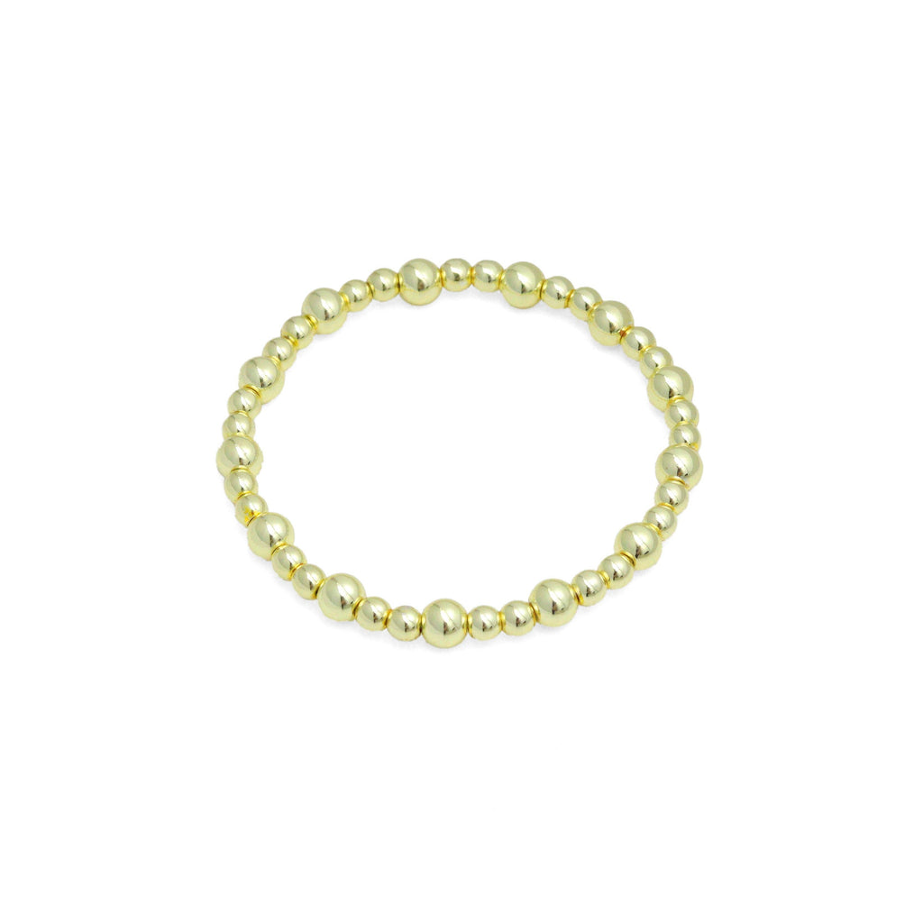 Gold Hematite Strechy Bracelet, Sku#EF628