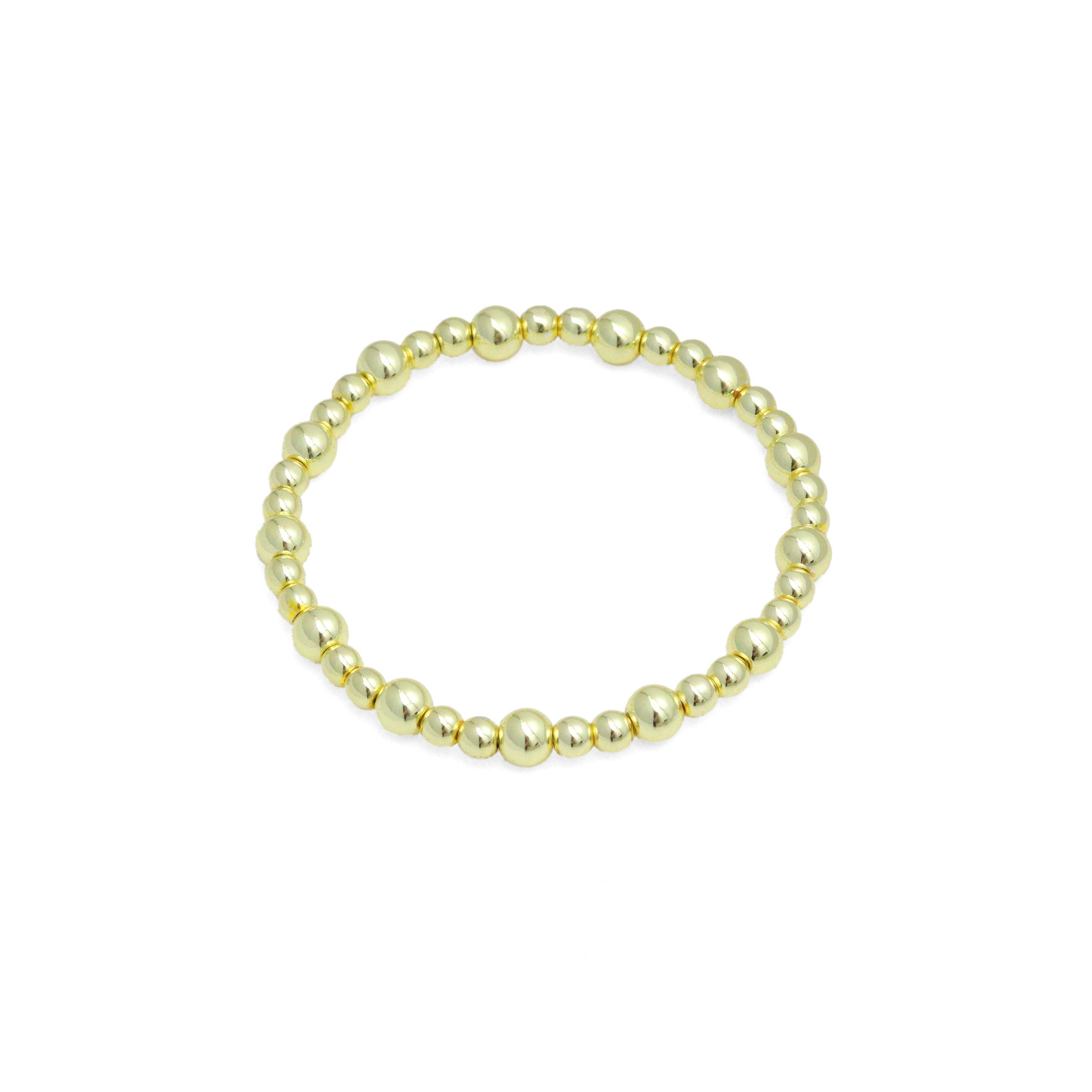 Gold Hematite Strechy Bracelet, Sku#EF628
