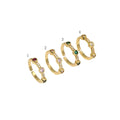 Gold Colorful CZ Stud Adjustable Ring, Sku#JL175