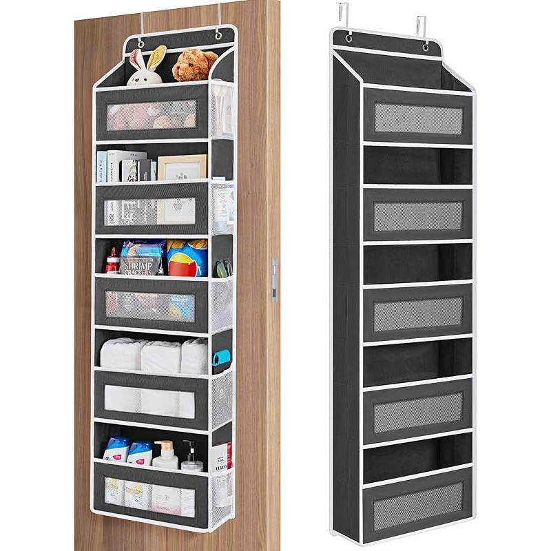 2026 Latest Model 5-Tier Over-The-Door Organizer with 10 Large Pockets Anti-Tilt 44 Lb Capacity Hangable for Bedroom Bathroom Baby Product Storage No Installation Required