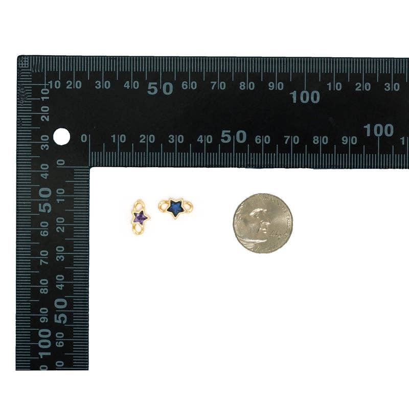Colorful Star Link Connector Beads, Sku#LD410