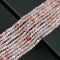 3x5mm Cherry Blossom Agate Faceted Rondelle Beads, Sku#U1665