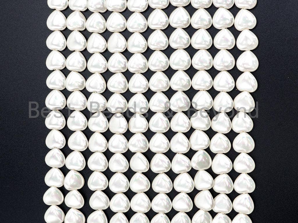 Natural Mother of Pearl beads, 5x12mm White Heart Pearl beads, White Mop heart Beads, Loose Pearl, Mother's day gift 16inch strand, SKU#T61