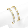 Clear Baguette CZ Gold Heart Thin Bracelet, Sku#LX262