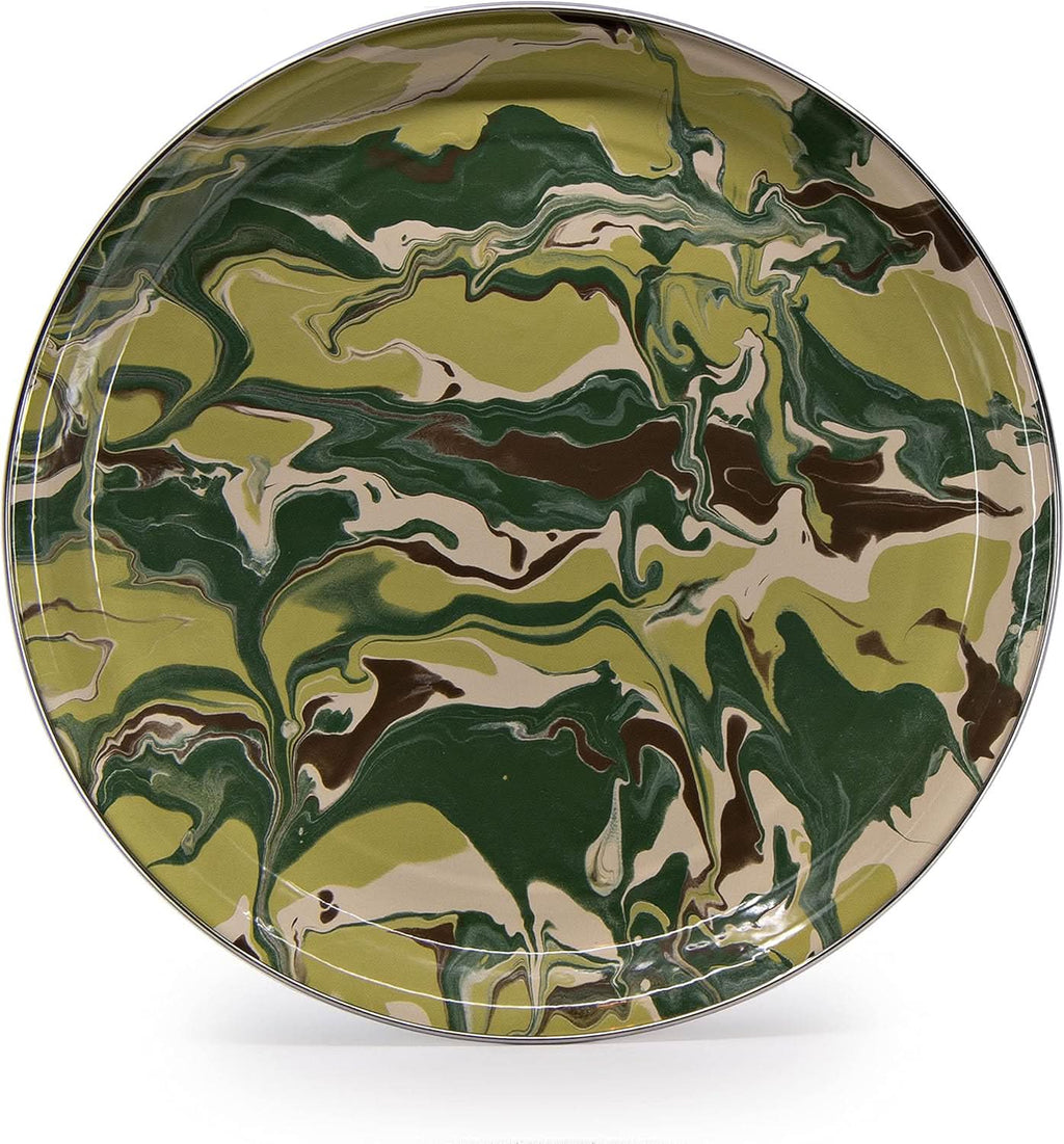 Golden Rabbit Enamelware Medium Tray  15.5" (Camouflage)