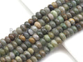 2mm Large Hole Natural Jade Beads, Rondelle Faceted 6x10mm/5x8mm, 8" Long Strands, sku#U710