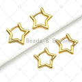 Gold Five Point Star Huggie Earring, Sku#LD61