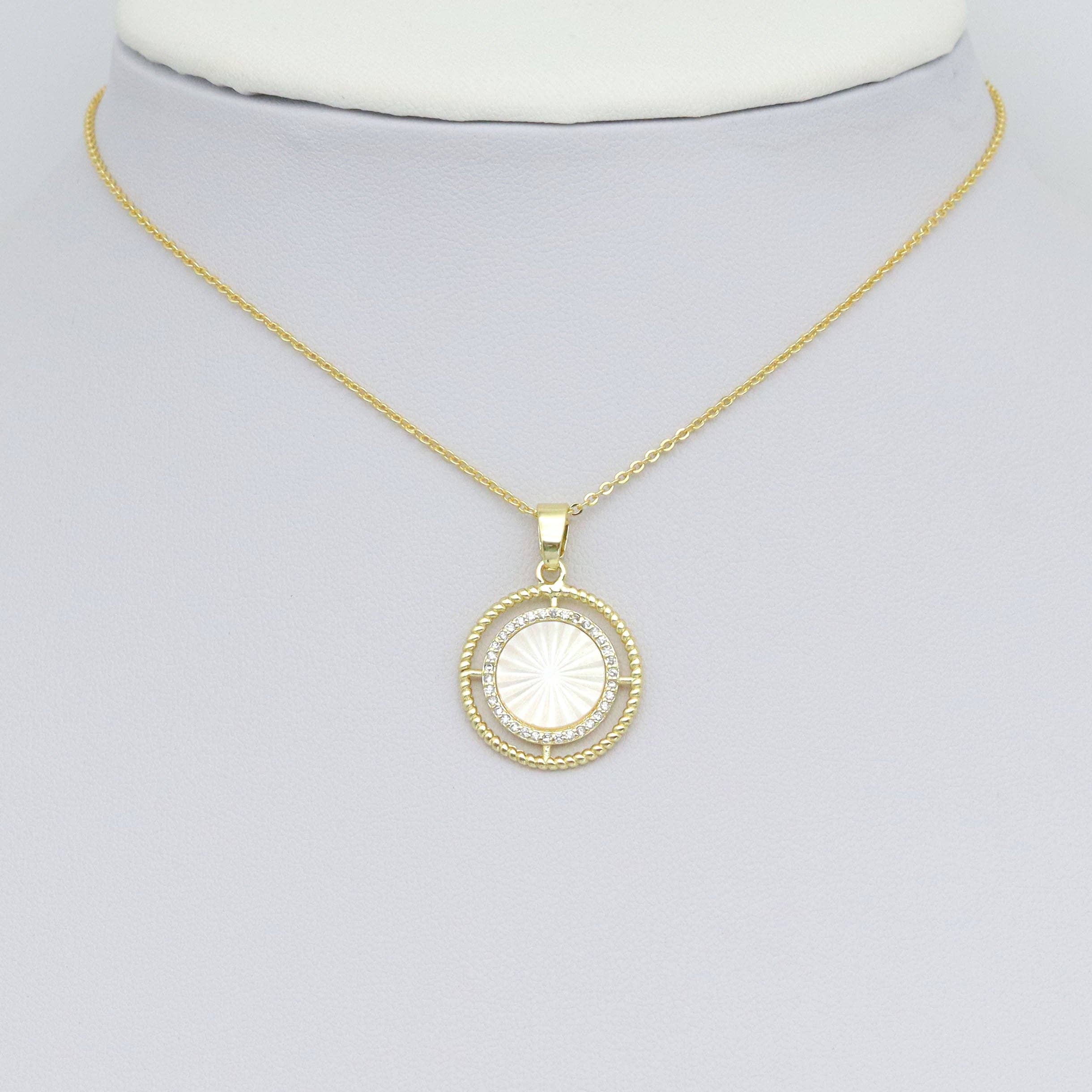 Radical Mother of Pearl Charm with hollow out ring,LX763