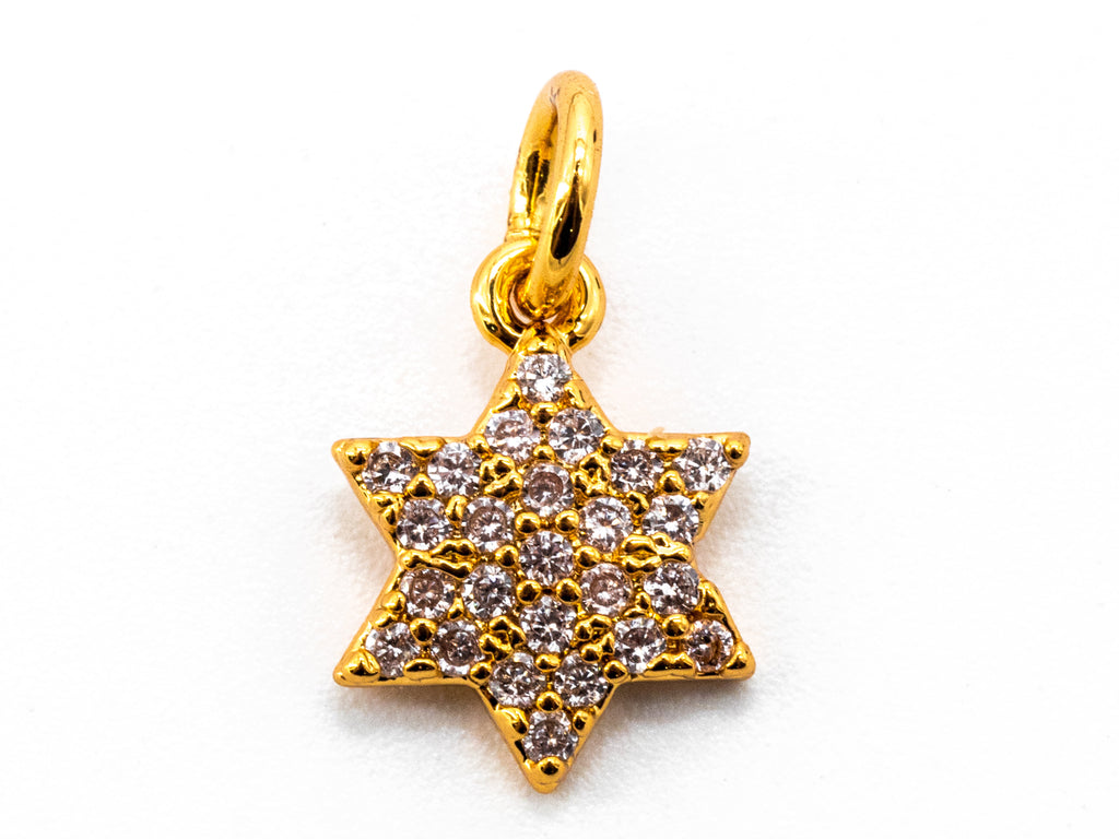 CZ Micro Pave Hexagram Pendant/Charm, Bracelet Necklace Cubic Zirconia David Star Pendant Charm, 8x11mm,sku#Y16