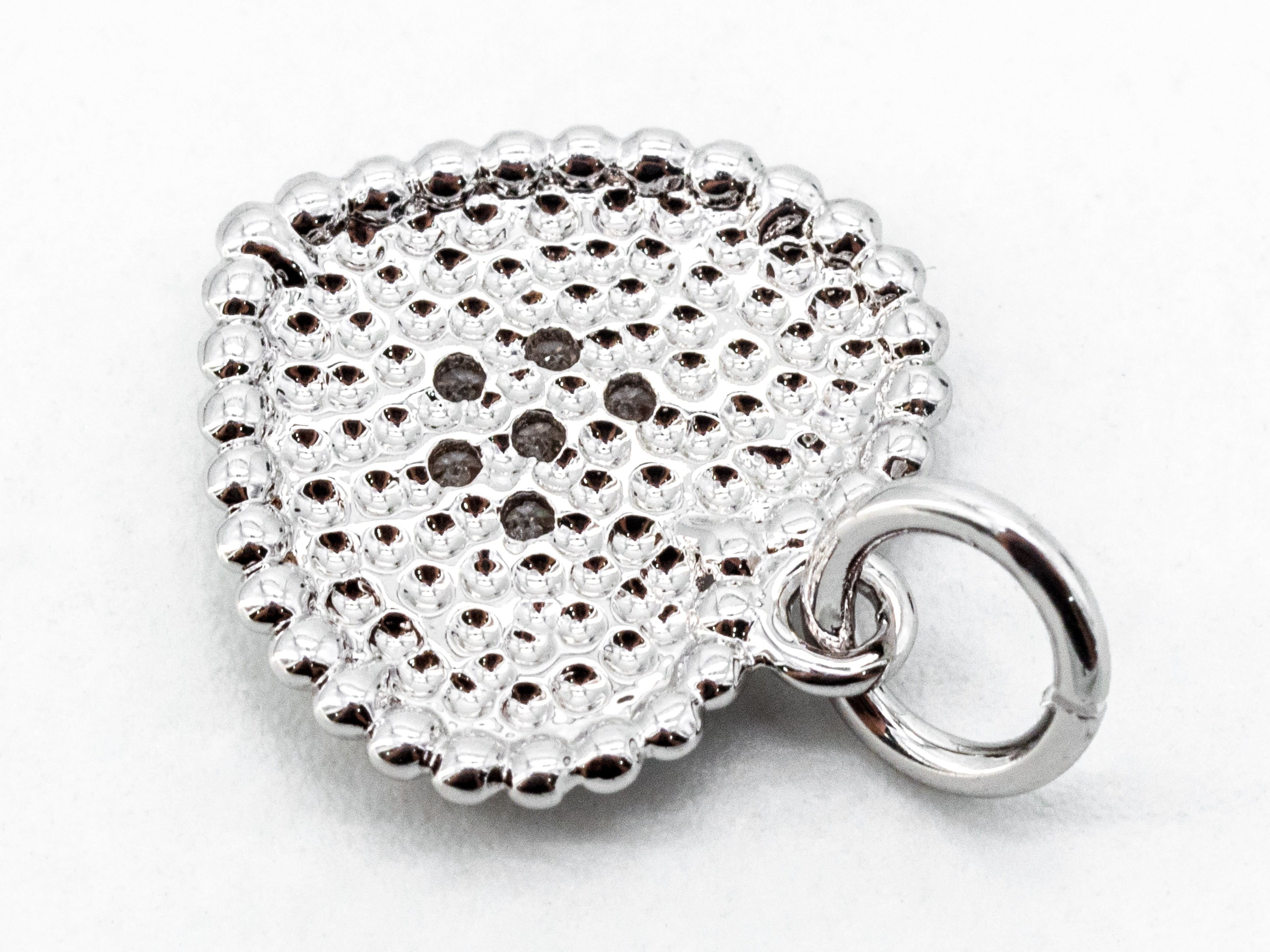 CZ Micro Pave Twin Heart Pendant/Charm, Bracelet Necklace Cubic Zirconia Double Heart Pendant Charm, 12x12mm,sku#Y18