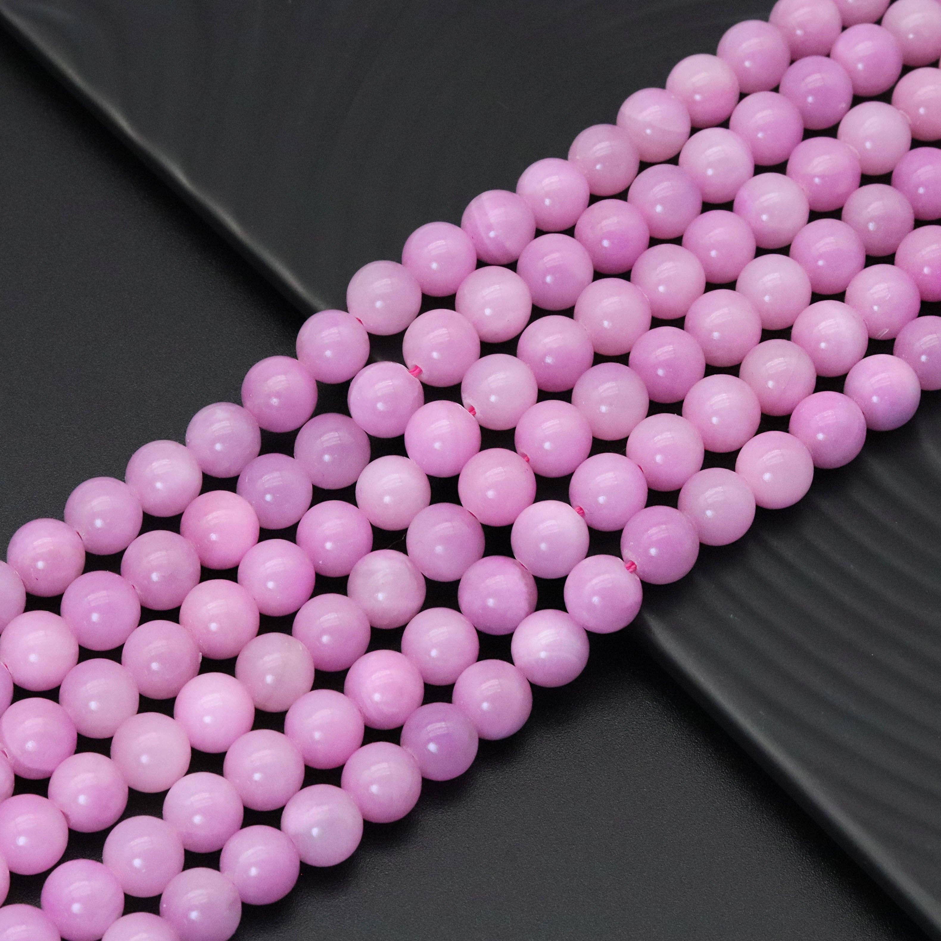Kunzite Jade Round Smooth Beads, 15inch full strands, Sku#U1852