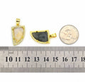Gold Gemstone Horn Charm, Sku#LY09