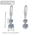 925 Sterling Silver 1.5ct Double Round Moissanite Stud Earrings For Women