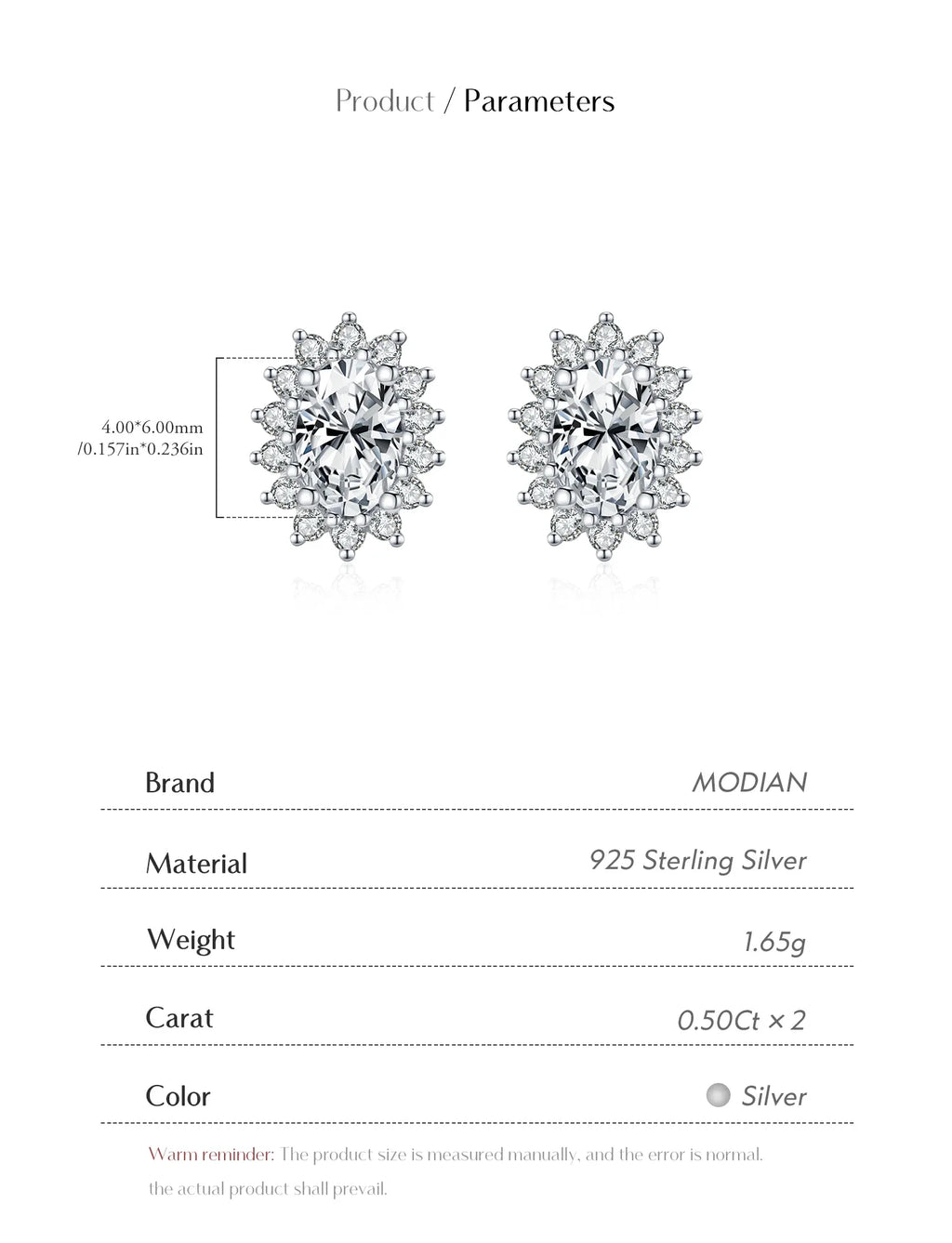 925 Sterling Silver Moissanite Halo Stud Earrings Bridal Wedding Engagement