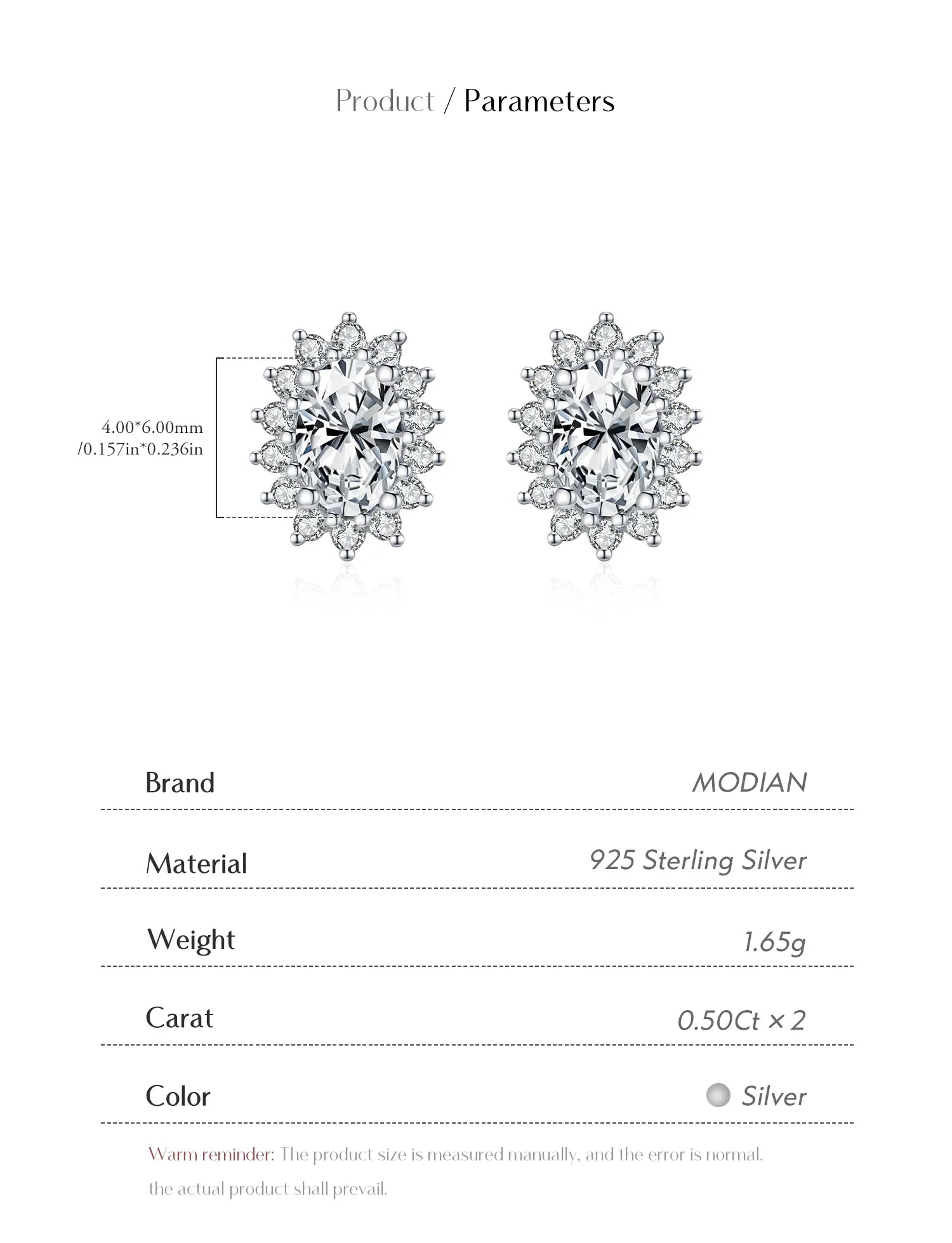 925 Sterling Silver Moissanite Halo Stud Earrings Bridal Wedding Engagement
