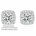 925 Sterling Silver Moissanite Stud Earrings 1-2 Carat Couples Men Women Gift