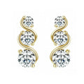 925 Sterling Silver Moissanite Twisted Stud Earrings Couples Personalized