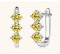 925 Sterling Silver Moissanite Hoop Earrings.1ct 6D For Women Valentine Gift